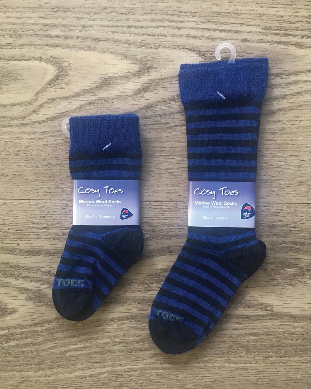 Baby Merino Socks – Navy/Royal Long