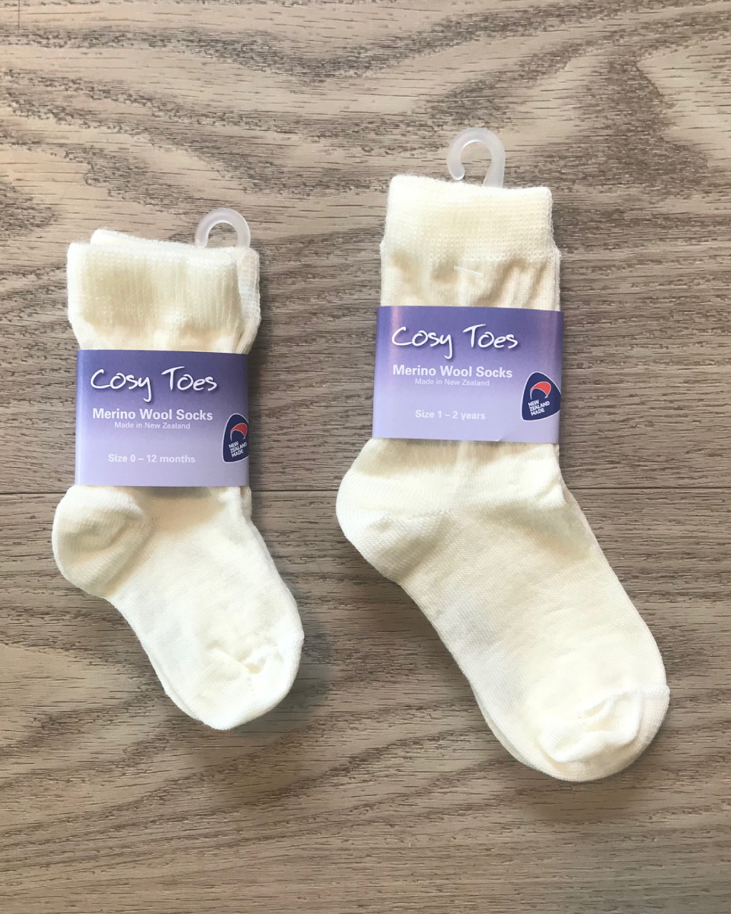 Baby Merino Socks – White Crew